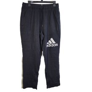 Adidas Mens Pants XL SPTID Jersey Athletic Training Black Sweatpants Trousers